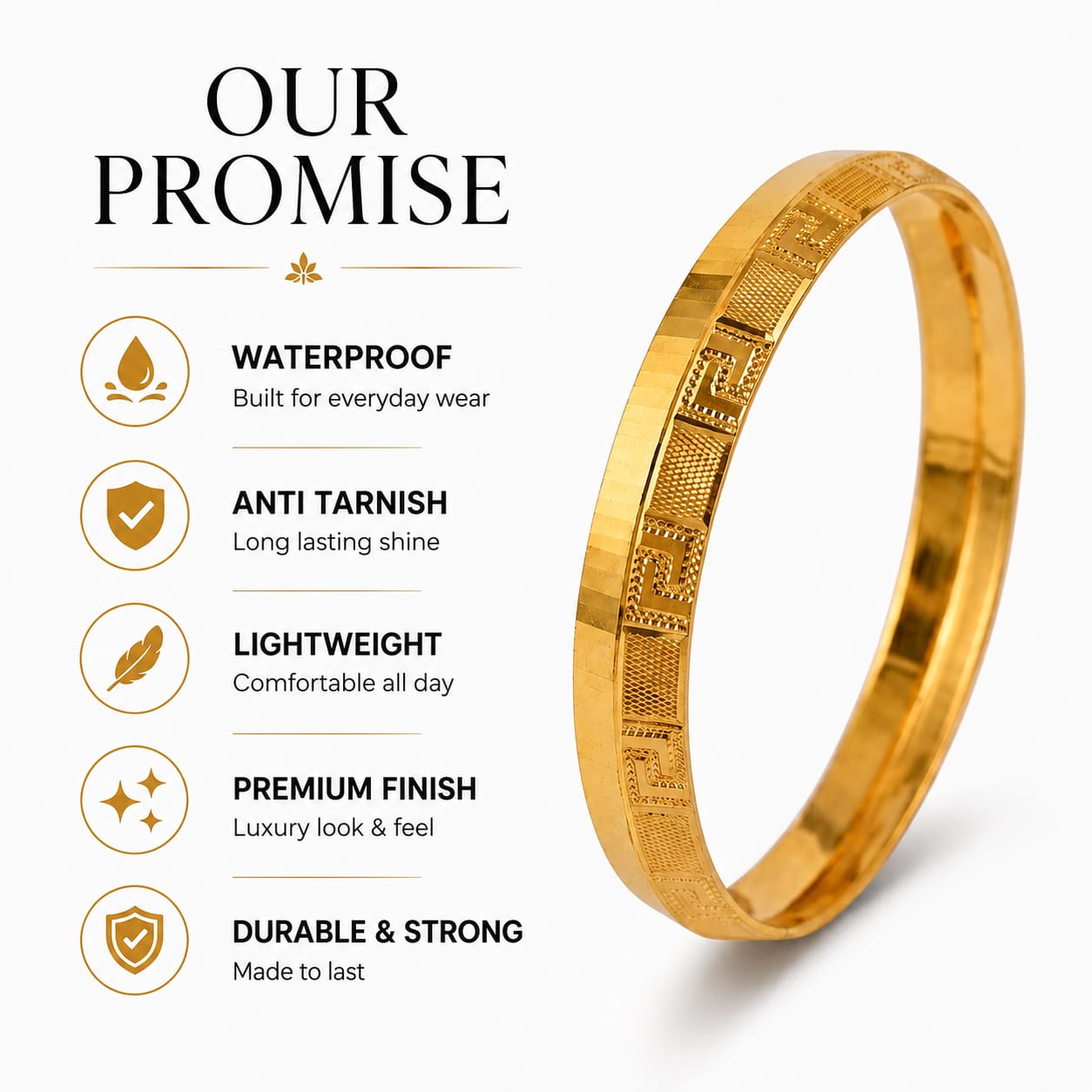 Luxury Gold Men's Kada