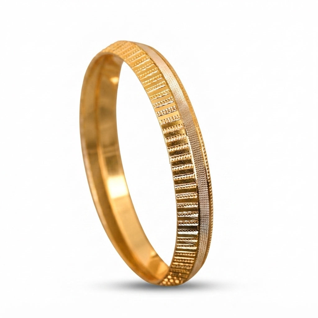 Premium Gold Plated Stainless Steel Kada for Men