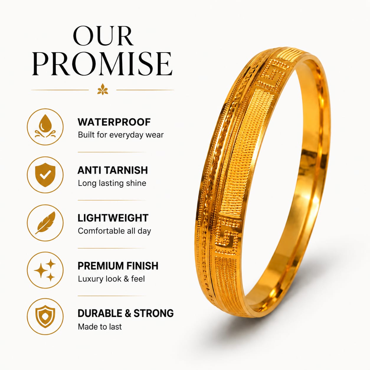 Golden Crest Kada for Men